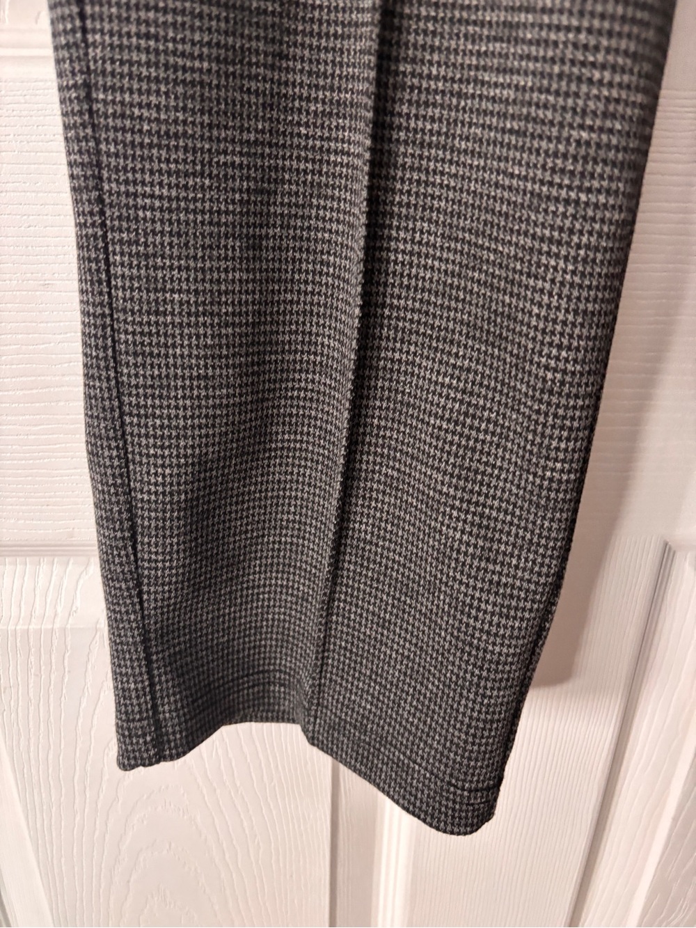NWT Simply Vera Wang Sz XL Houndstooth Career Pants Medium Gray Black Stretch - Picture 5 of 12